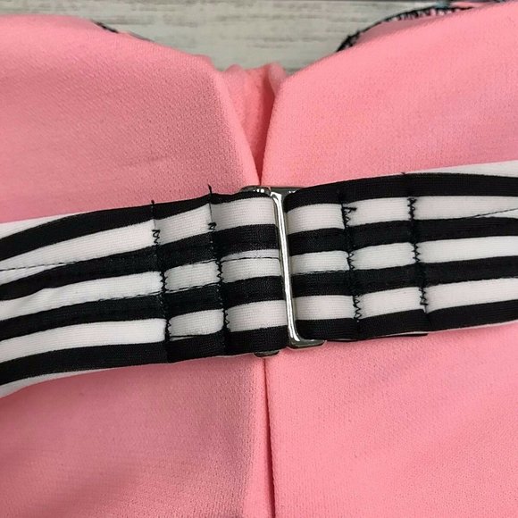 Plus Size Striped Floral Print Bralette Bikini Top - Picture 7 of 11